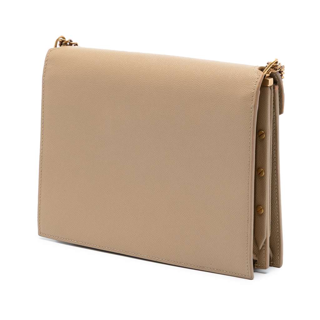 Saint Laurent Grain De Poudre Monogram Cassandra Chain Wallet - 2