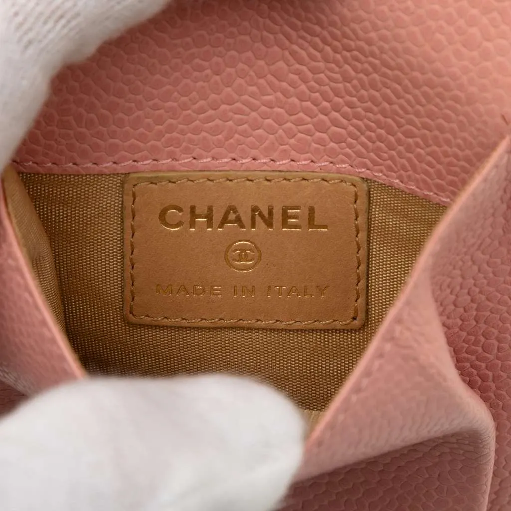 Chanel CC Caviar Cigarette Case Pink Leather Very good - Box View