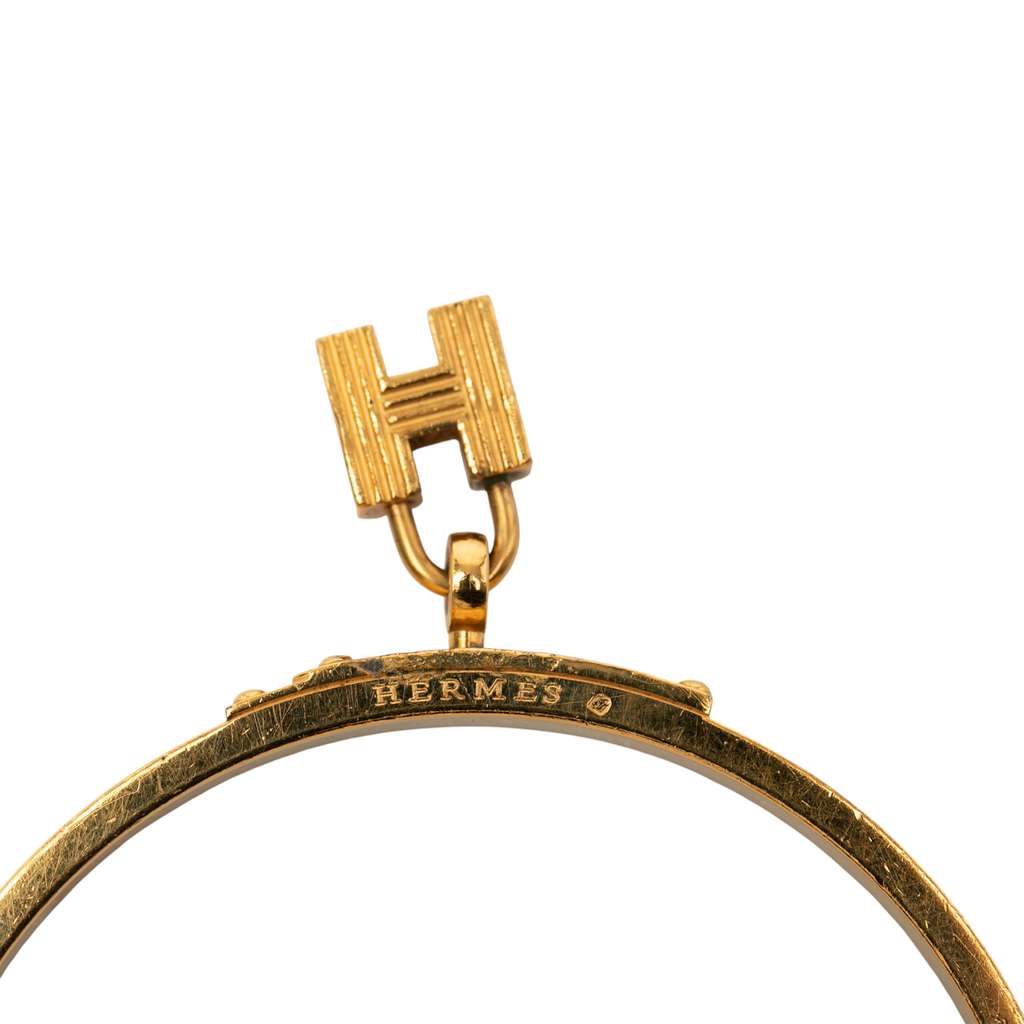 Hermès Leather Kelly Cadena Lock Bangle Bracelet - 4