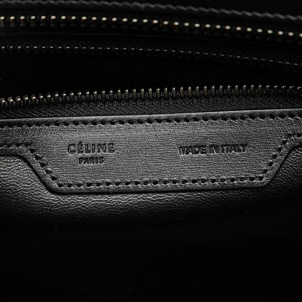 Celine Micro Bicolor Leather Trimmed Canvas Luggage Tote - 5