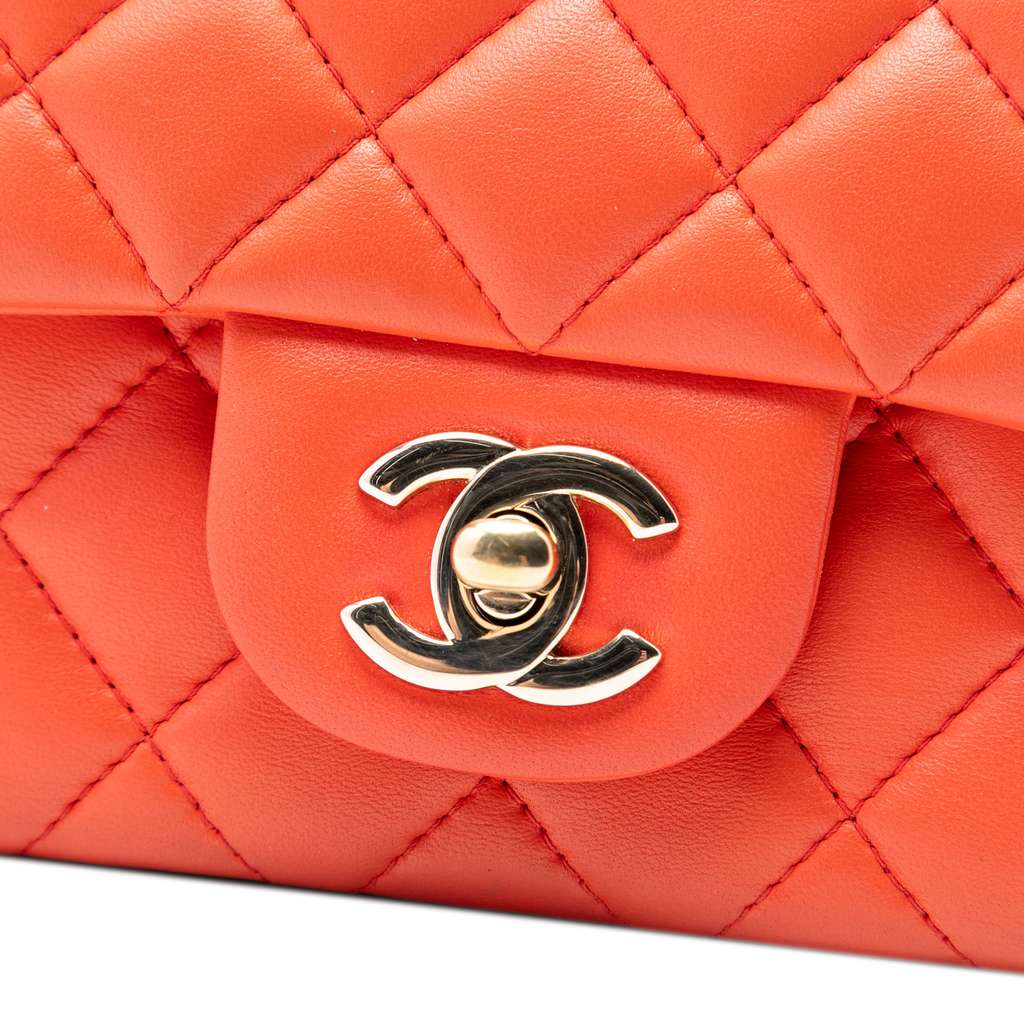 Chanel Mini Rectangular Classic Lambskin Single Flap - 5