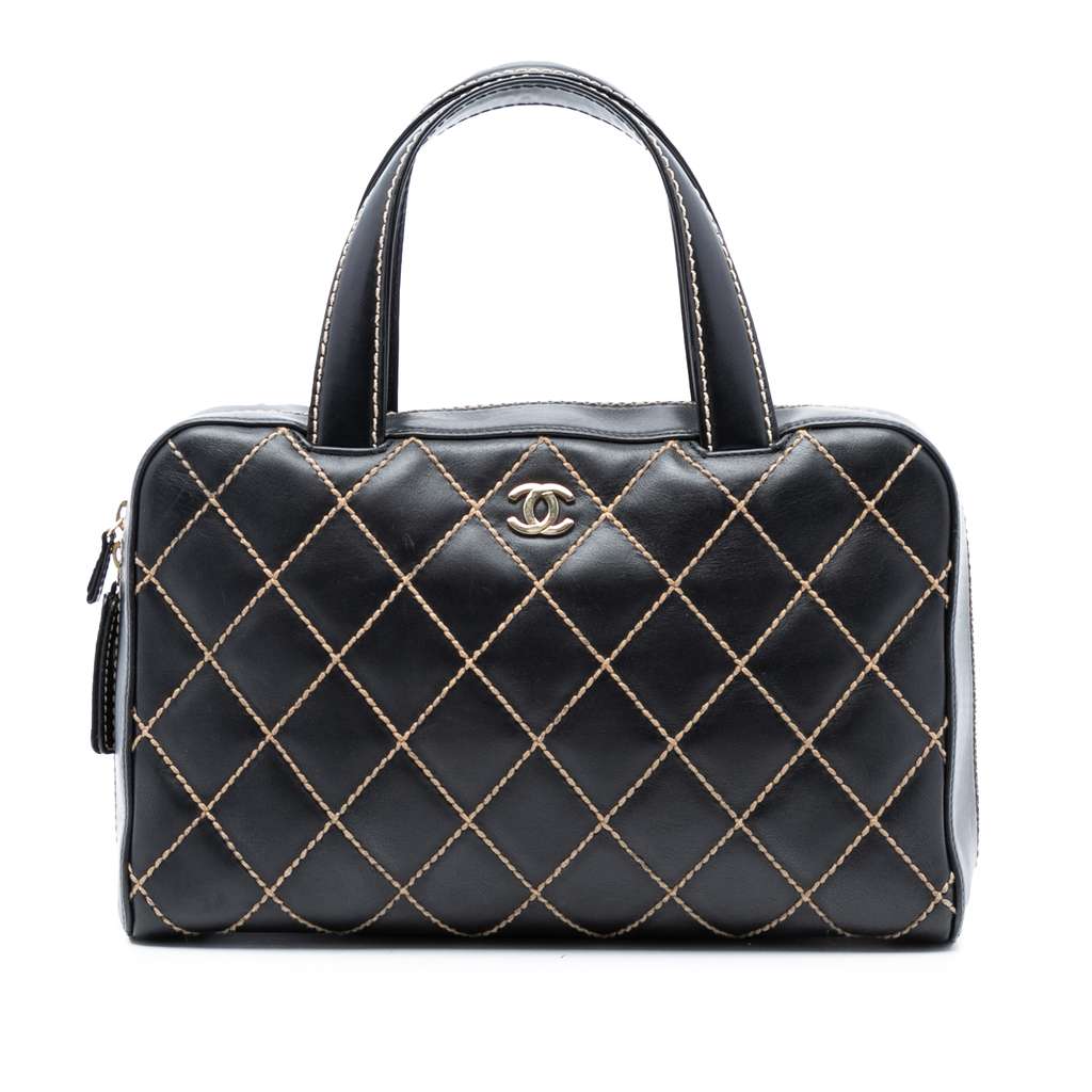 Chanel CC Lambskin Wild Stitch Handbag