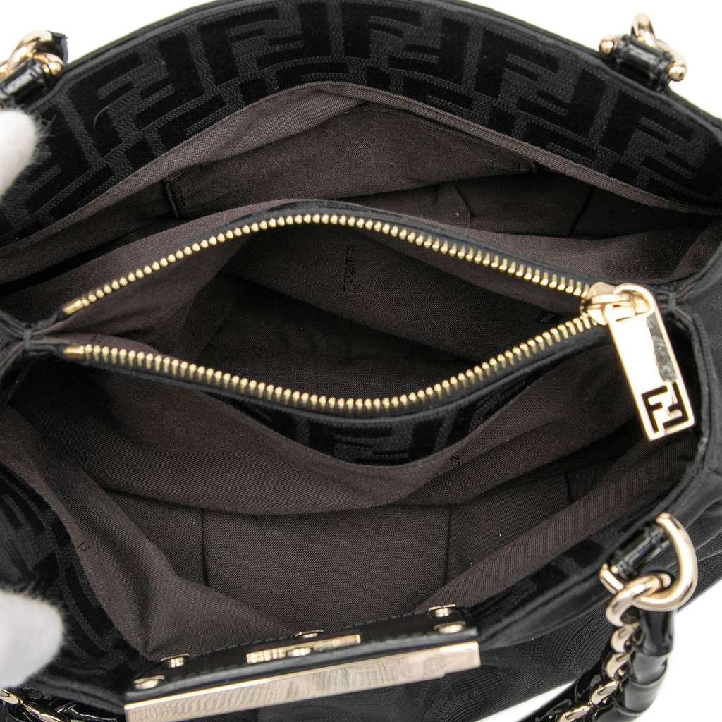 Fendi Small Zucca Canvas Mia Chain Tote - 4
