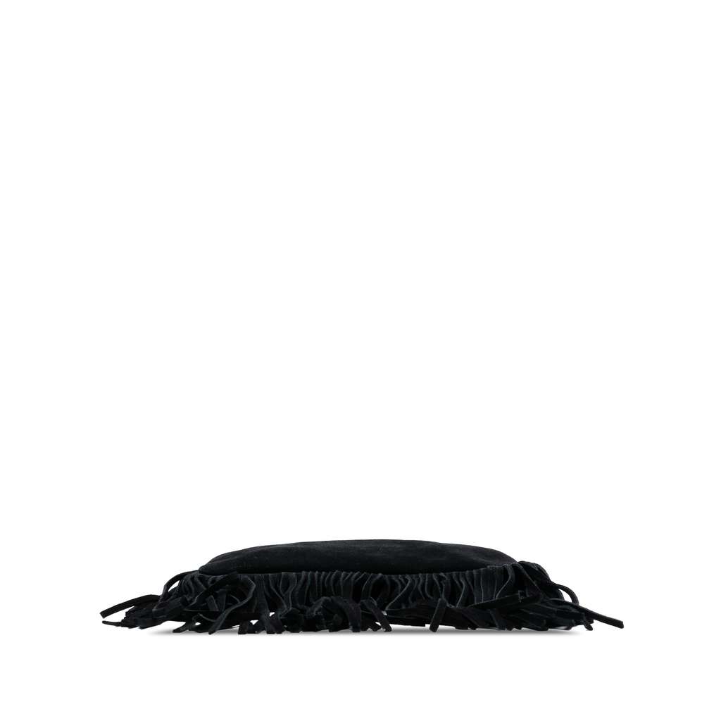 Saint Laurent Suede Monogram Fringe Crossbody - 3