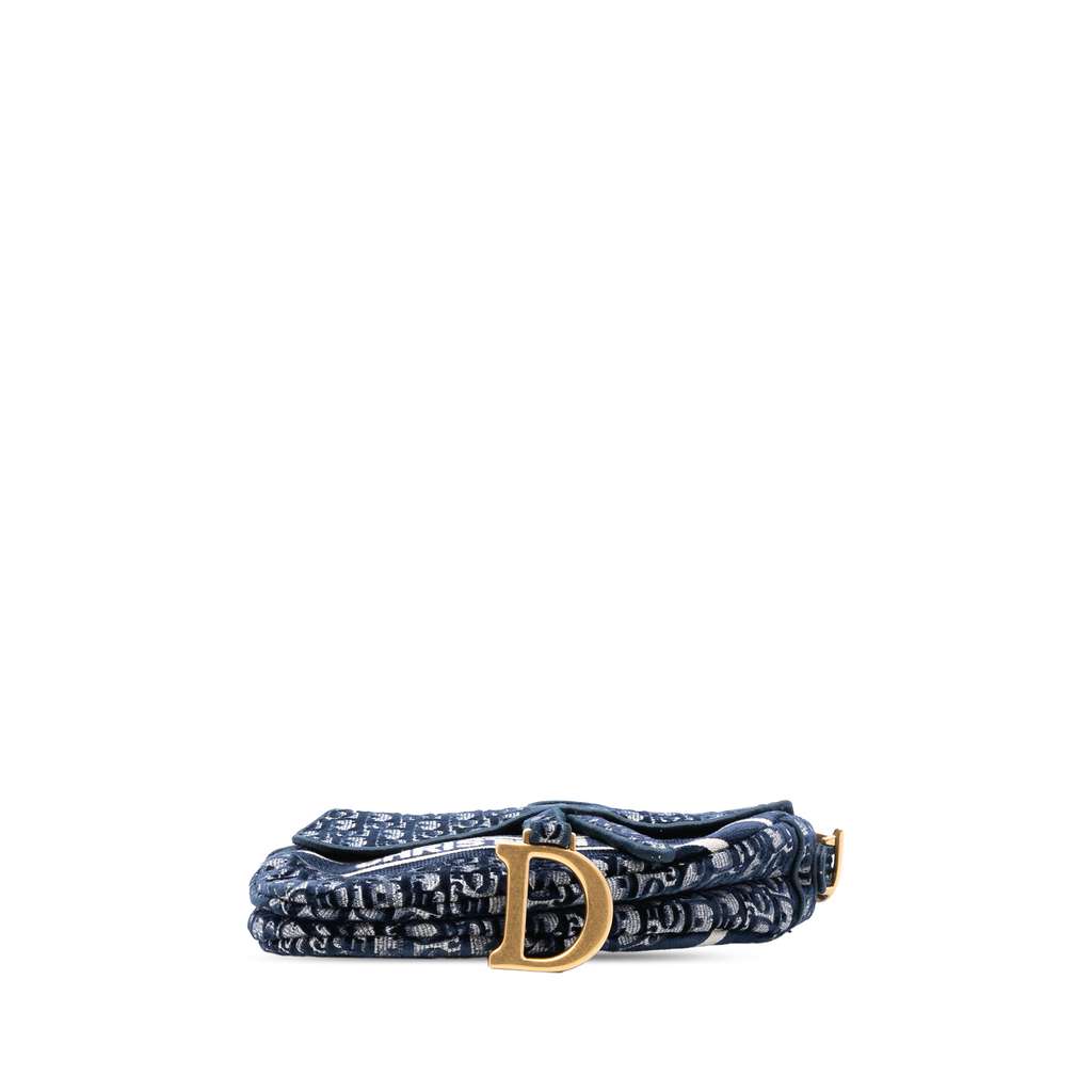 Dior Oblique Embroidered Canvas Saddle Bag - 3