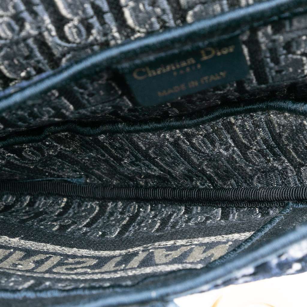 Dior Oblique Embroidered Canvas Saddle Bag - 4