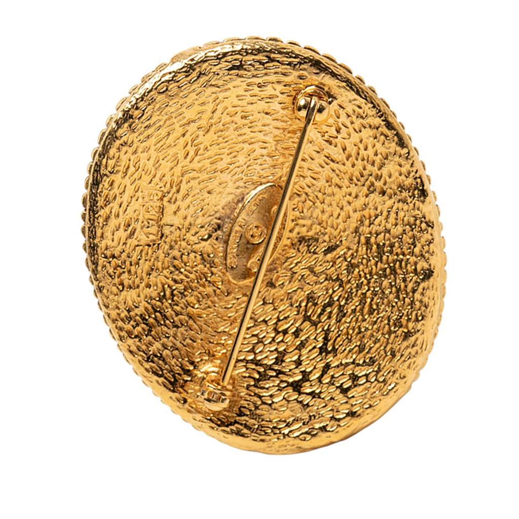 Chanel CC Gold Plated Angel Brooch - 2