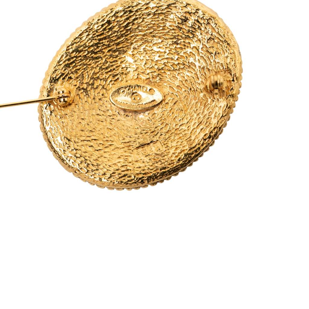 Chanel CC Gold Plated Angel Brooch - 3