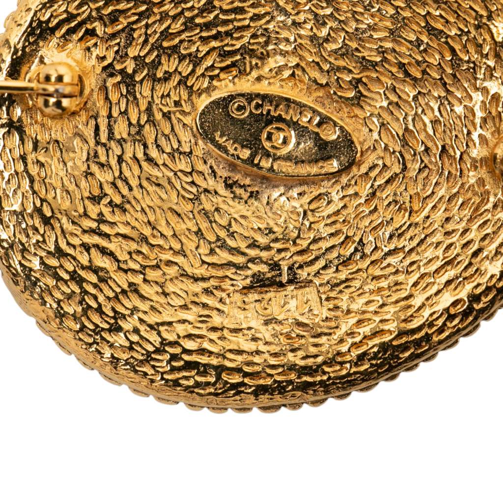 Chanel CC Gold Plated Angel Brooch - 4