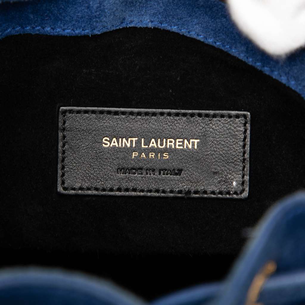 Saint Laurent Small Suede Emmanuelle Fringe Bucket Bag - 5