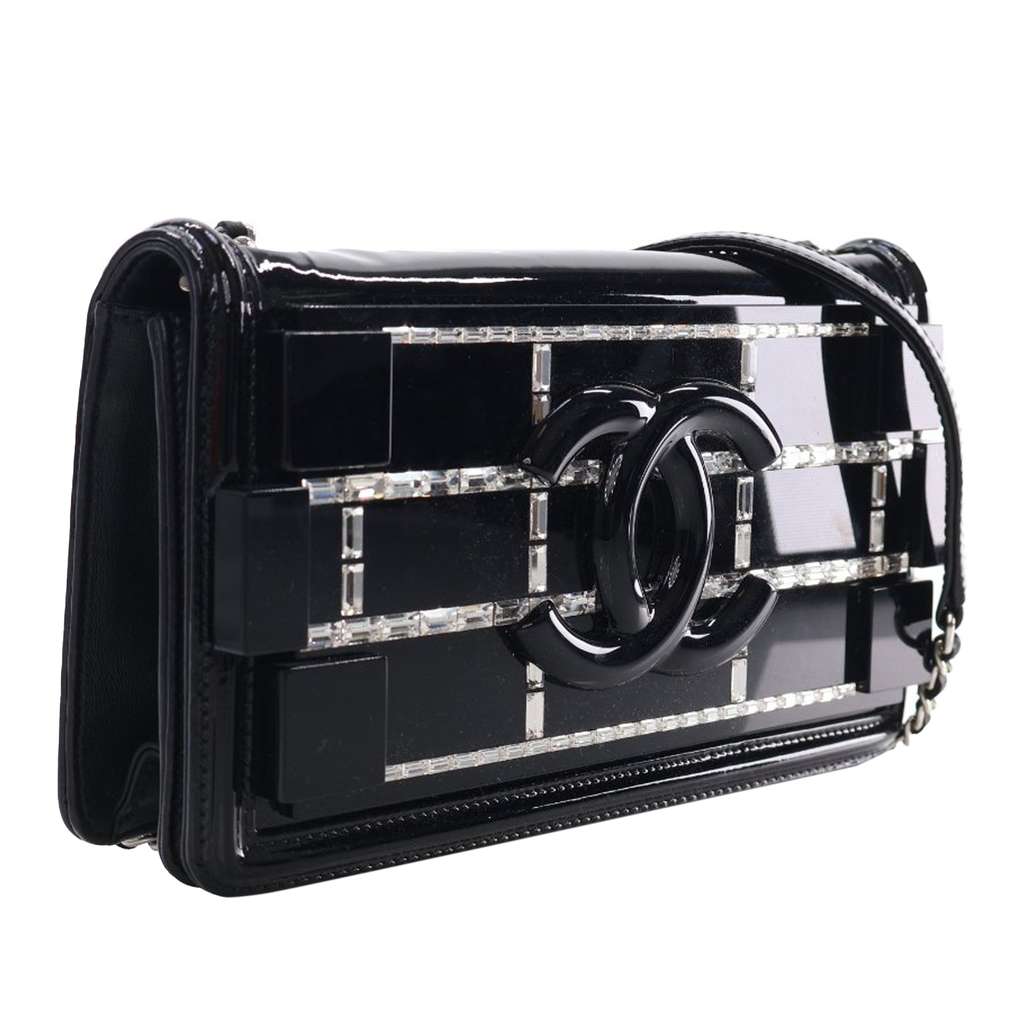 Chanel Patent and Acrylic Crystal Embellished Boy Brick Horizontal Flap - 2