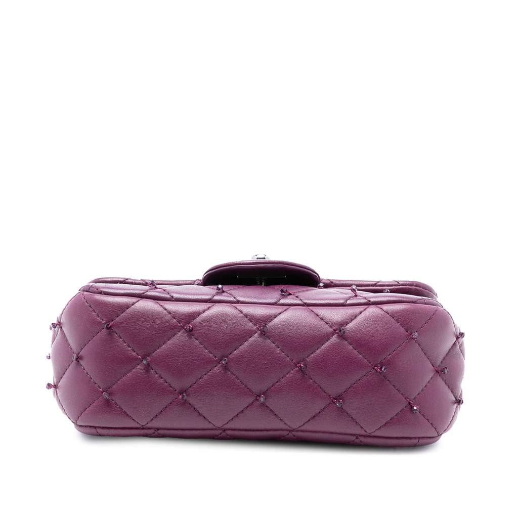 Chanel Extra Mini Rectangular Lambskin Beaded Single Flap - 3