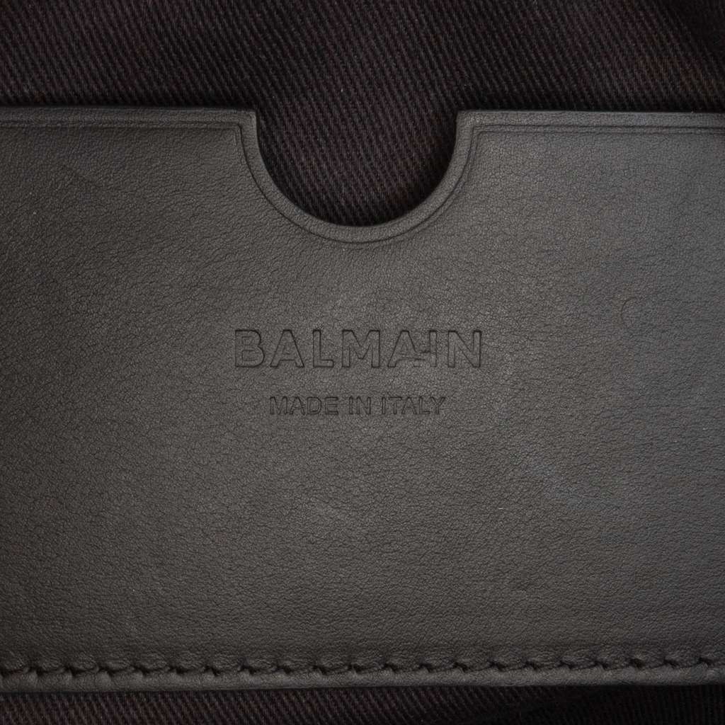 Balmain Monogram Leather Trimmed Jacquard Belt Bag - 5