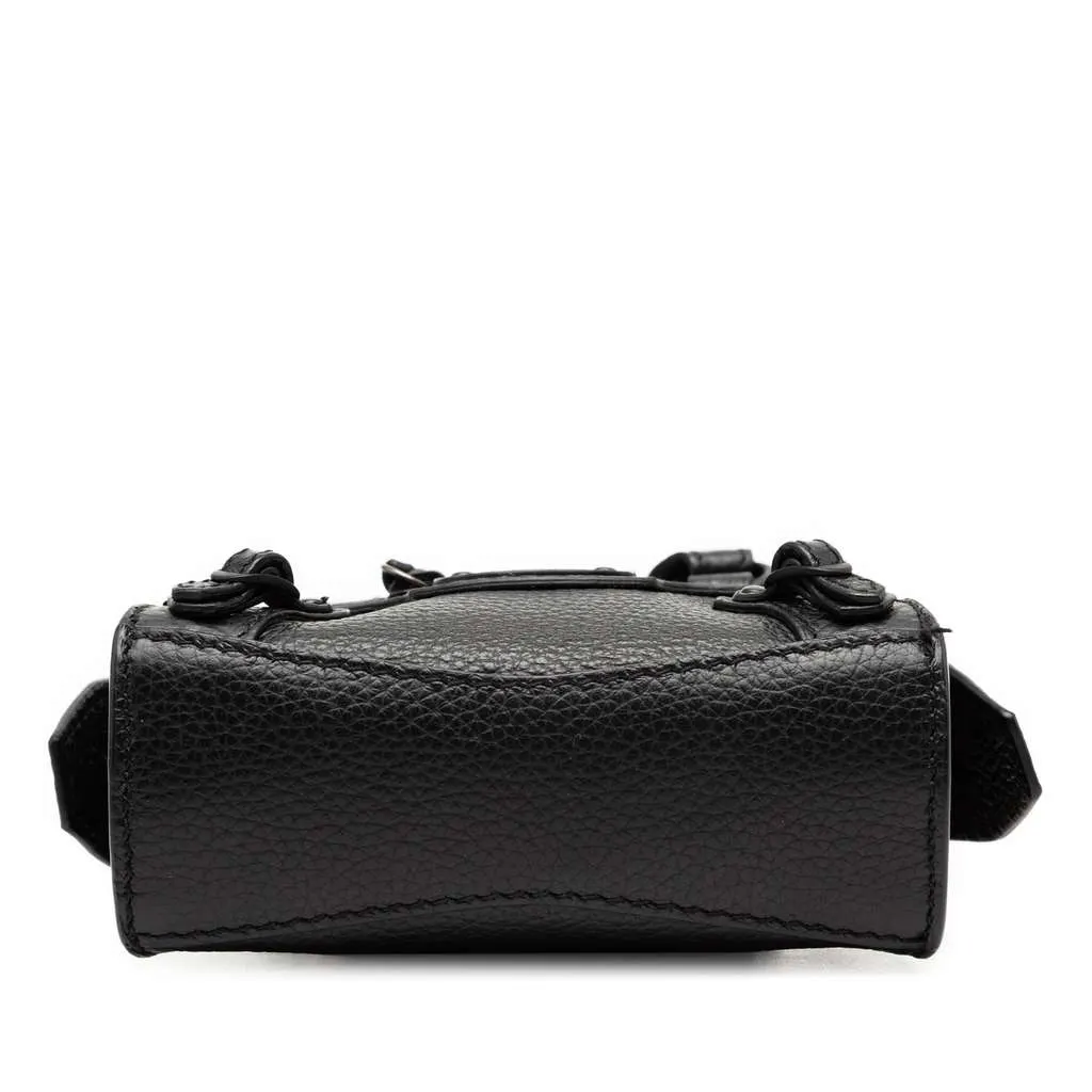 Balenciaga Super Nano Grained Calfskin Neo Classic City Satchel Black Leather Very good - Inside View