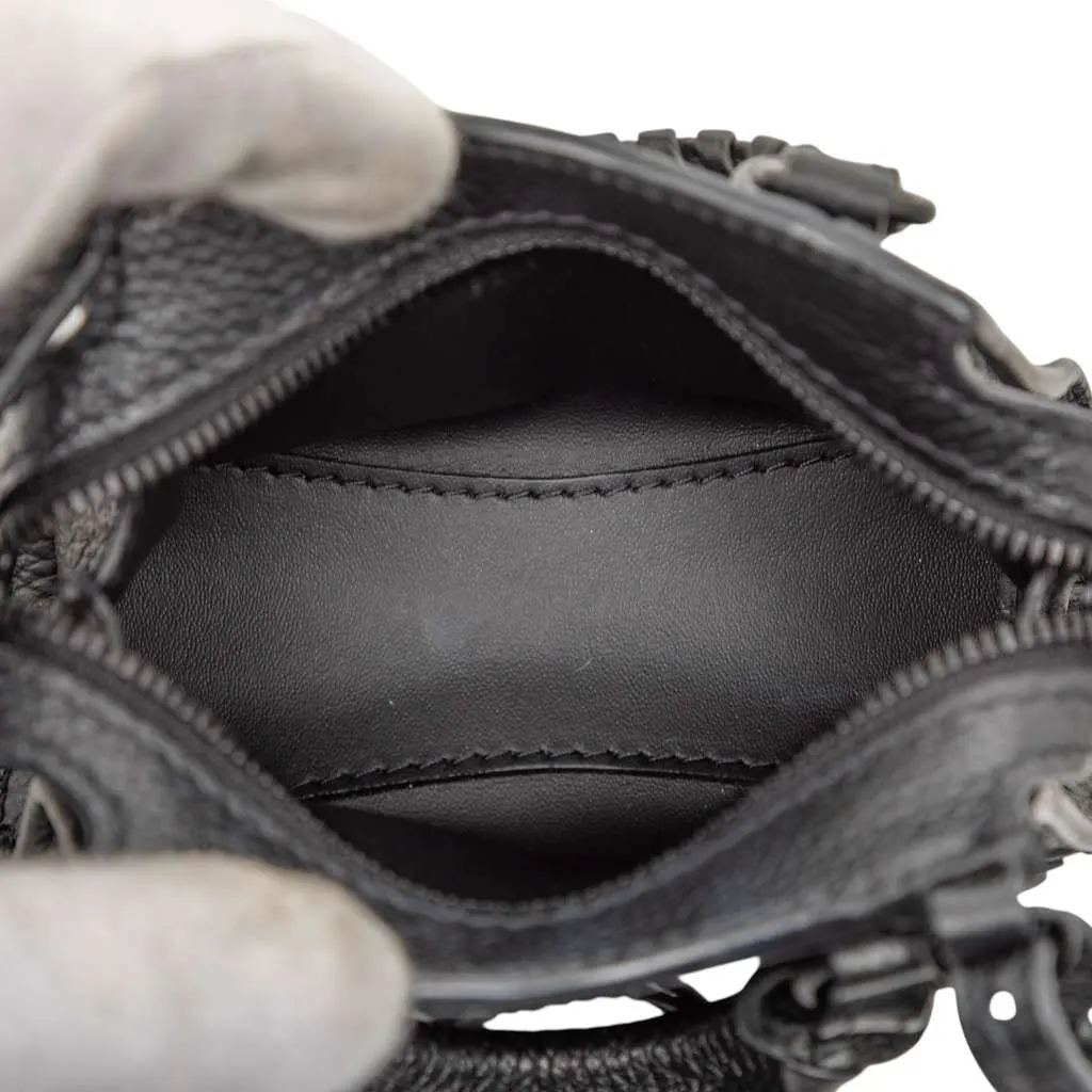 Balenciaga Super Nano Grained Calfskin Neo Classic City Satchel Black Leather Very good - Model View