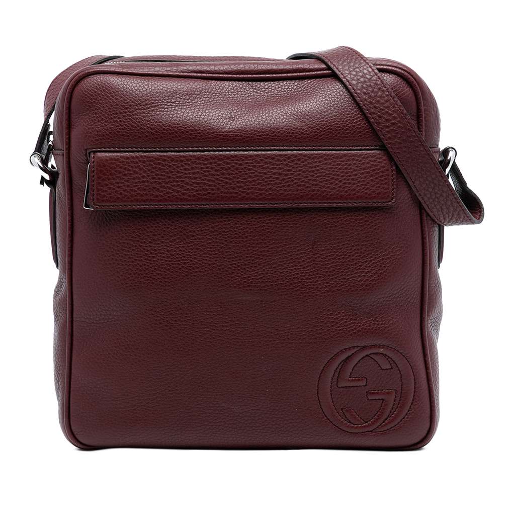 Gucci Medium Pebbled Calfskin Soho Messenger Bag