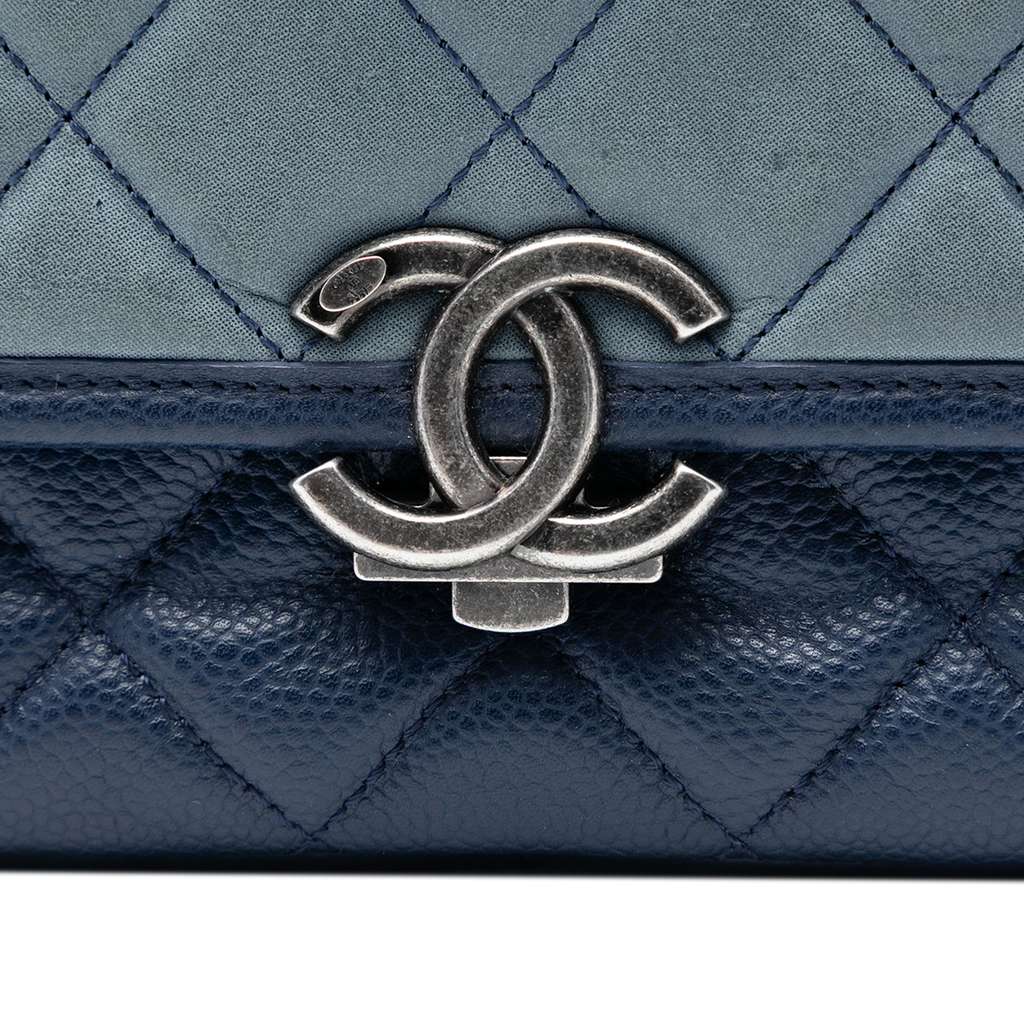 Chanel Small Quilted Iridescent Calfskin and Caviar Daily Carry Flap - 5
