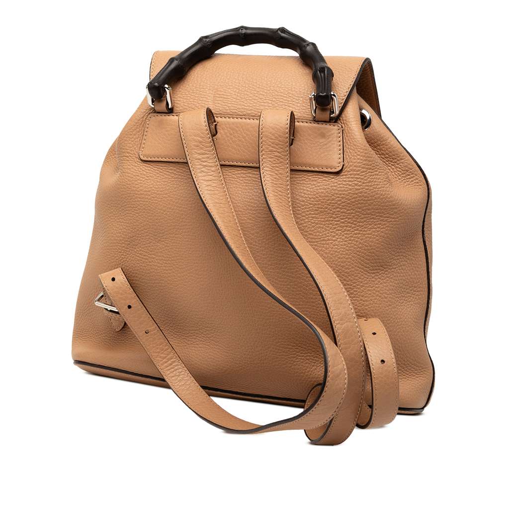 Gucci Leather Bamboo Tassel Backpack - 2