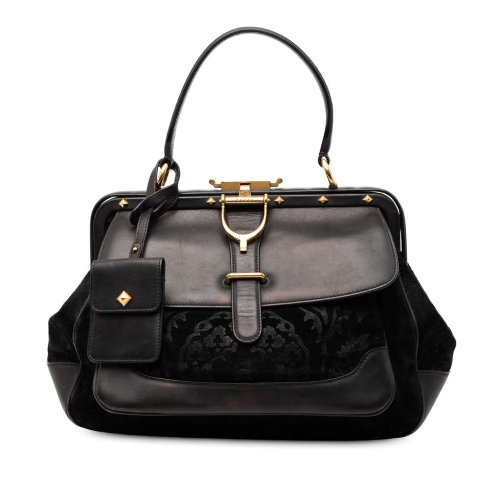 Gucci Velvet Lady Stirrup Top Handle Bag