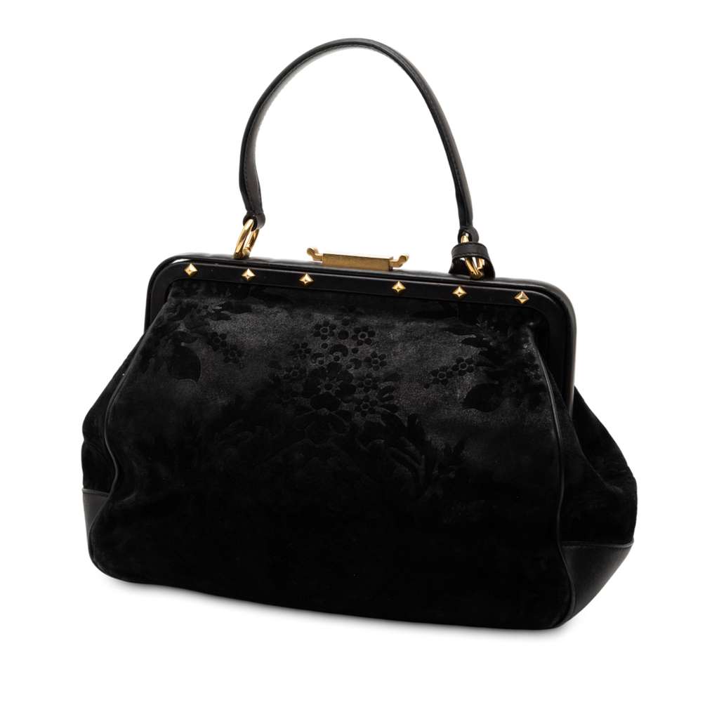 Gucci Velvet Lady Stirrup Top Handle Bag - 2