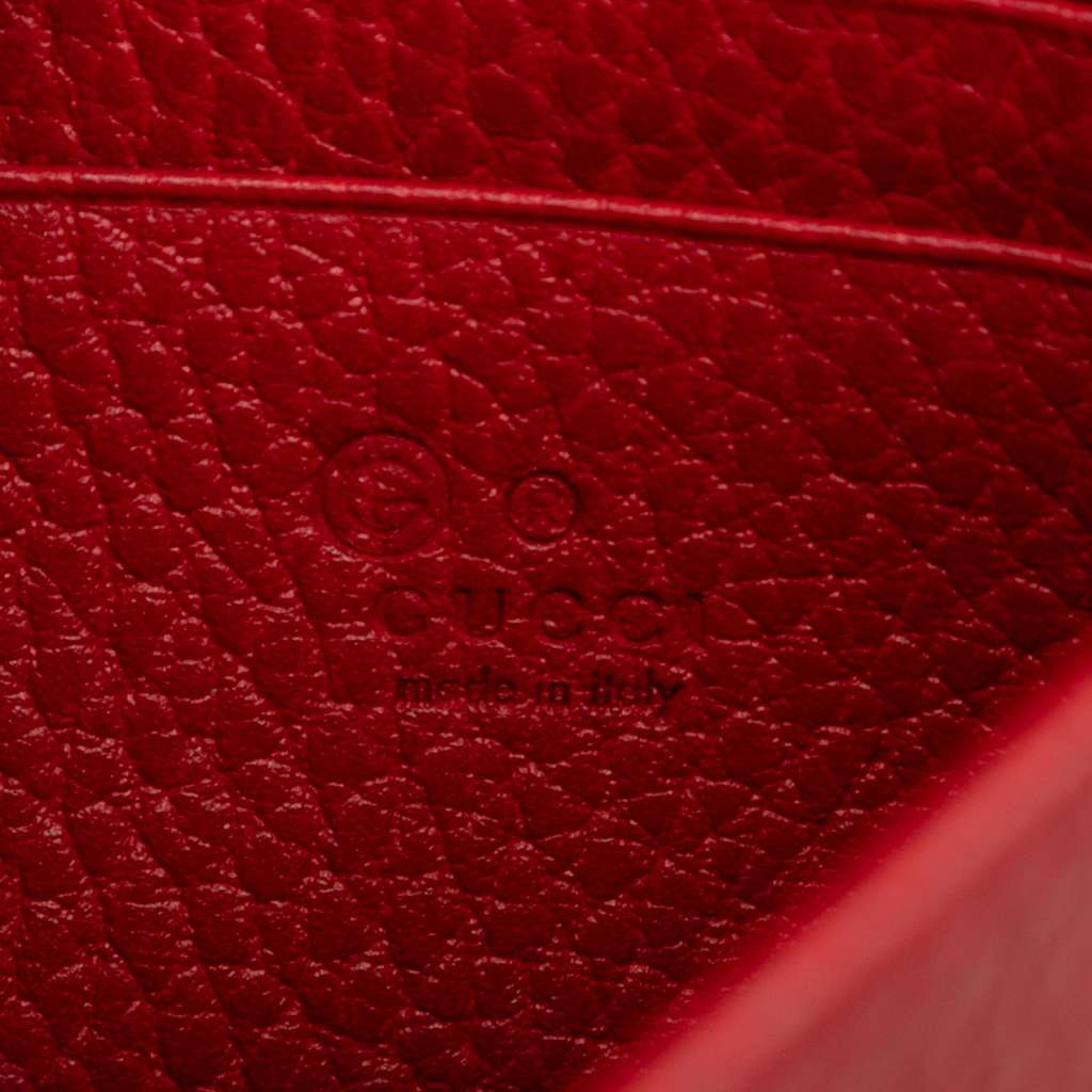 Gucci Leather Interlocking G Dollar Wallet on Chain - 5