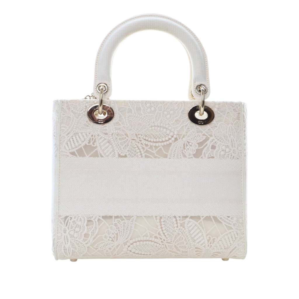 Dior Medium Embroidered Lace 3D Macrame Lady D Lite - 4