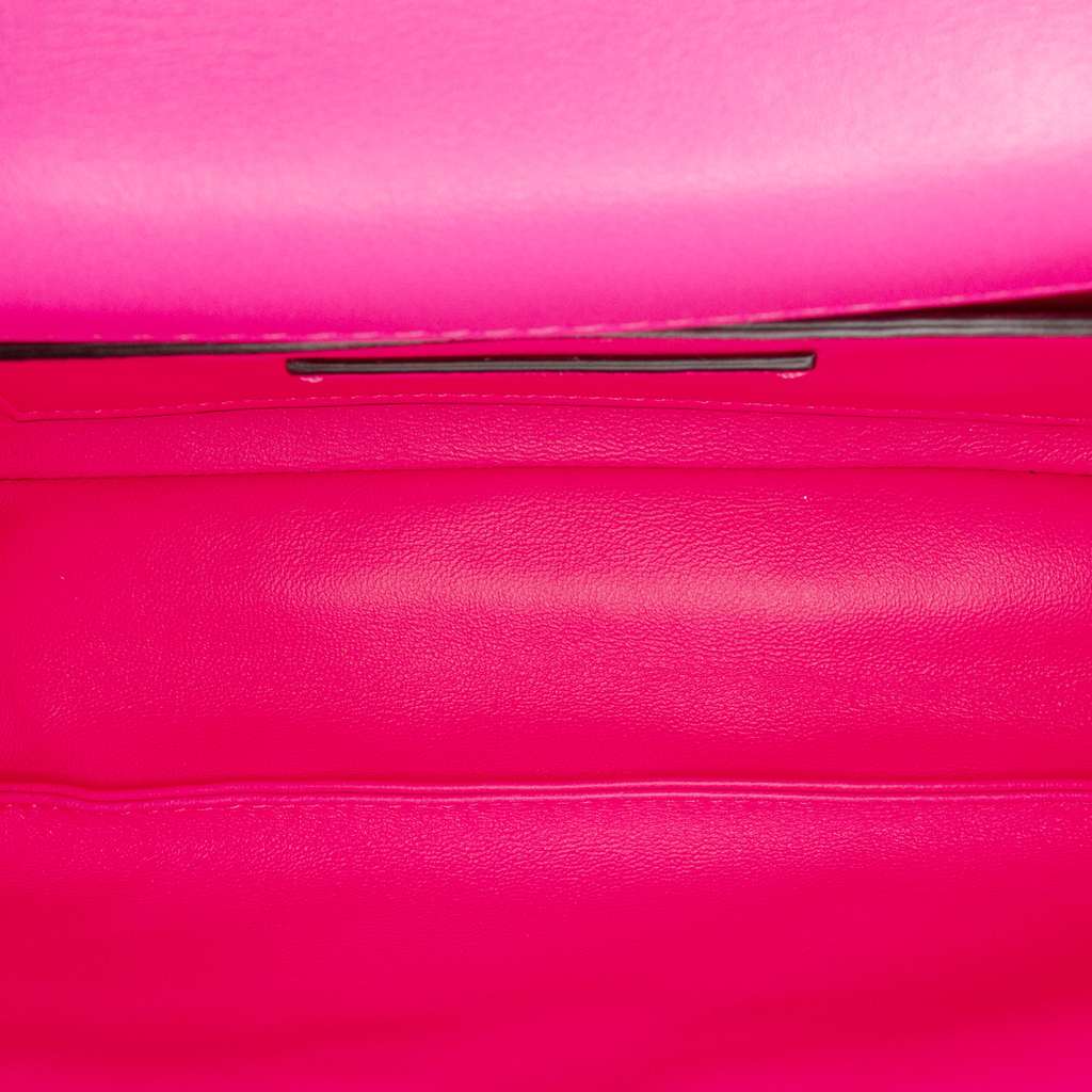 Valentino Small Nappa Lacquer Monochrome Roman Stud Satchel - 4