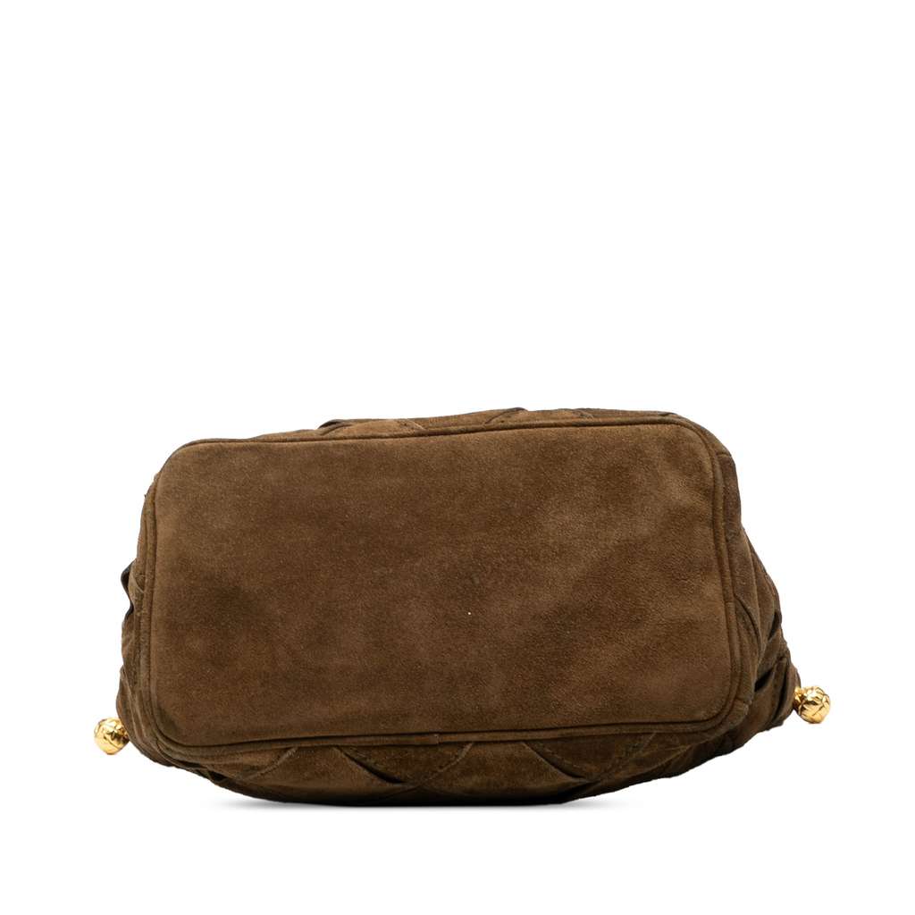 Bottega Veneta Suede Intrecciato Shoulder Bag - 3