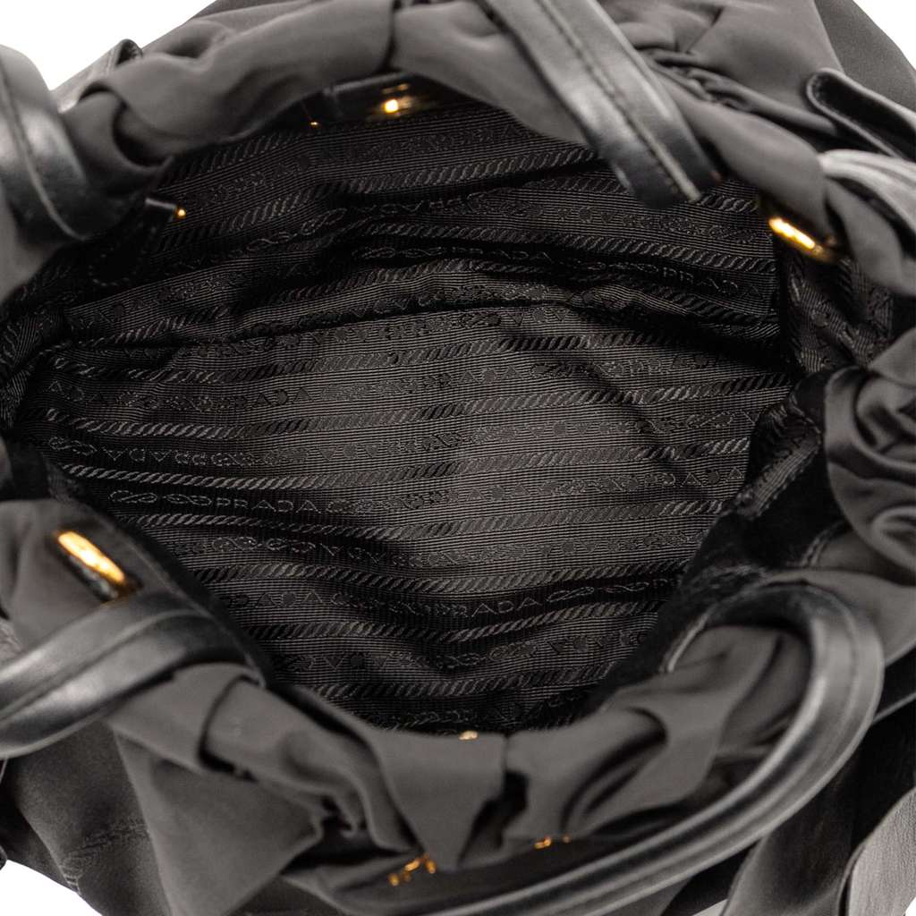 Prada Tessuto Logo Bow Satchel - 4