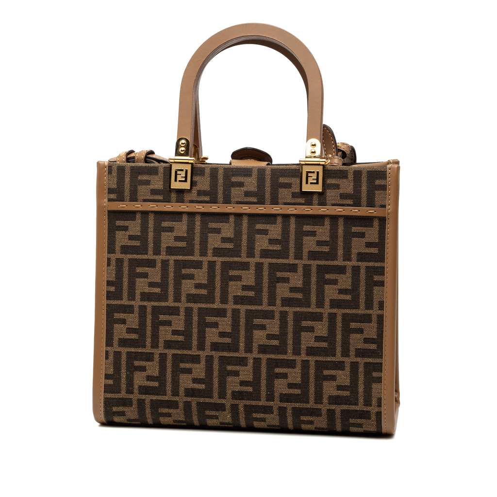 Fendi Small Zucca Canvas Sunshine Shopper Tote - 2