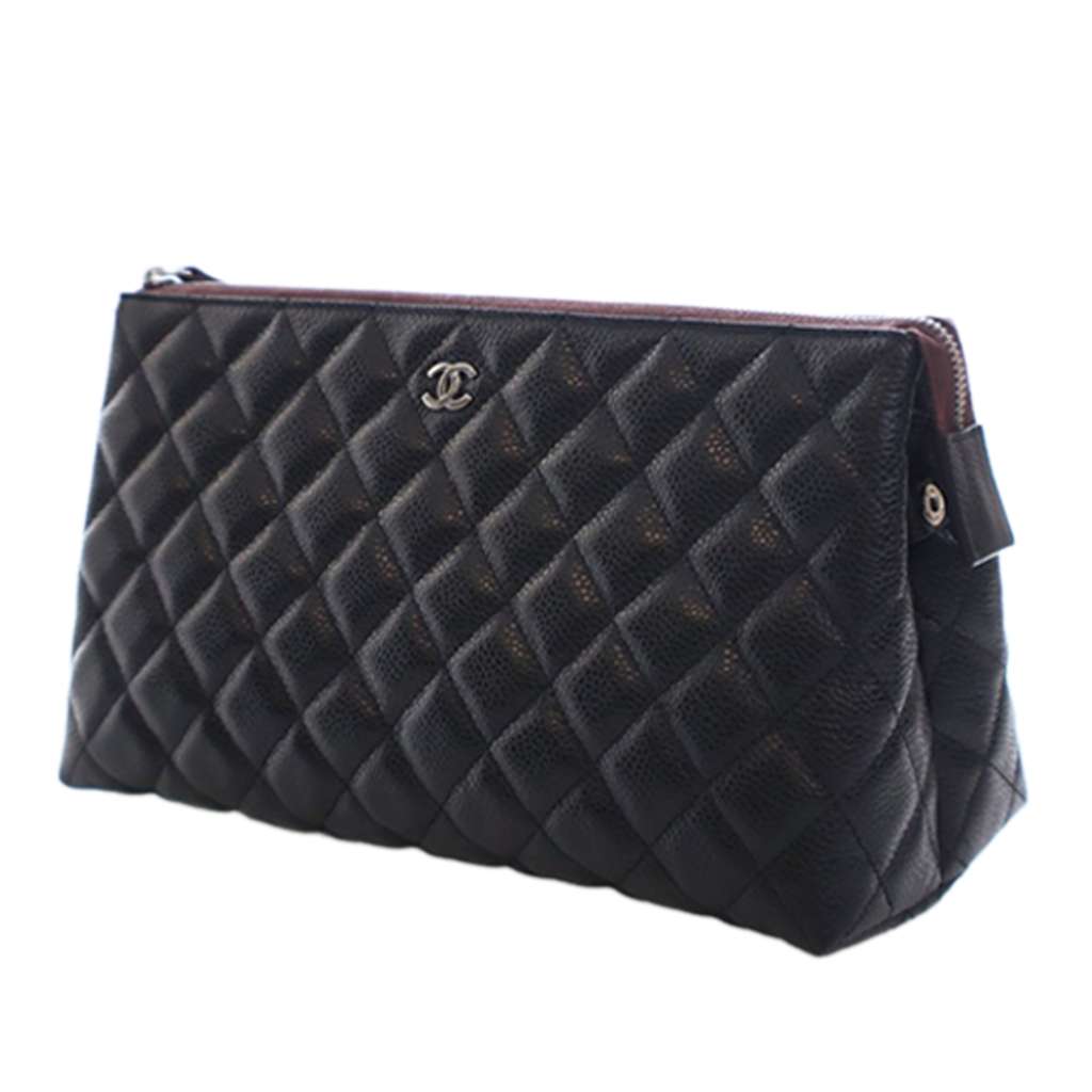 Chanel CC Quilted Caviar Toiletry Pouch - 2