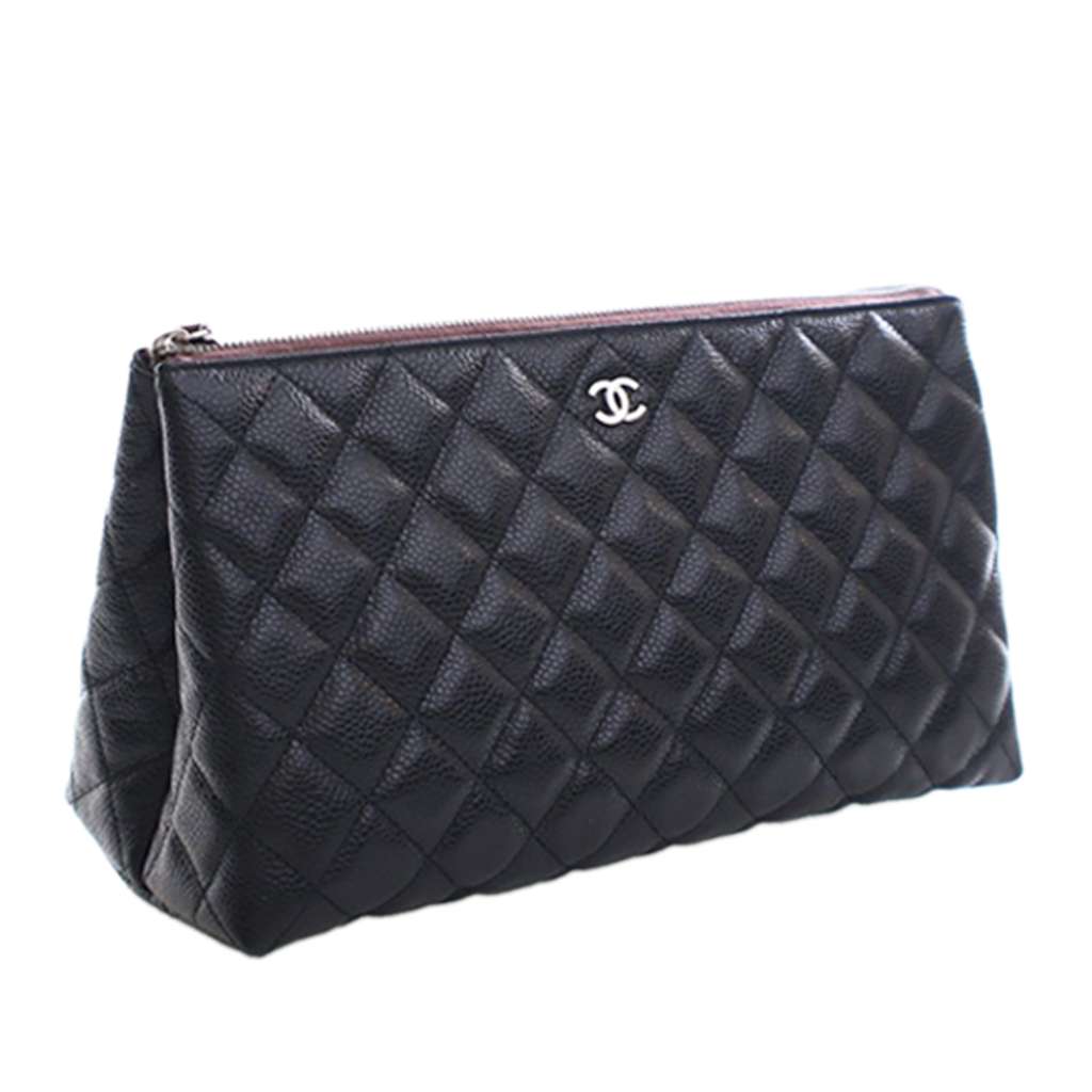 Chanel CC Quilted Caviar Toiletry Pouch - 3