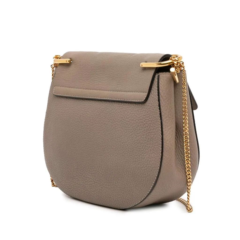 Chloé Small Leather Drew Crossbody Brown Leather Very good - Back View