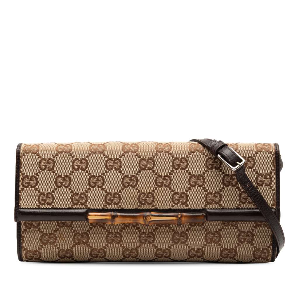 Gucci GG Canvas Bamboo Bar Crossbody
