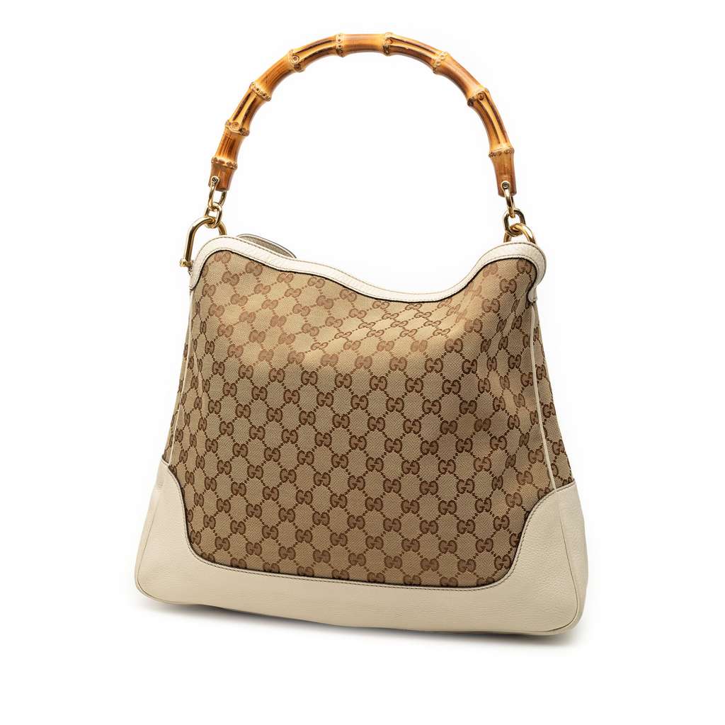 Gucci GG Canvas Bamboo Diana Satchel - 2
