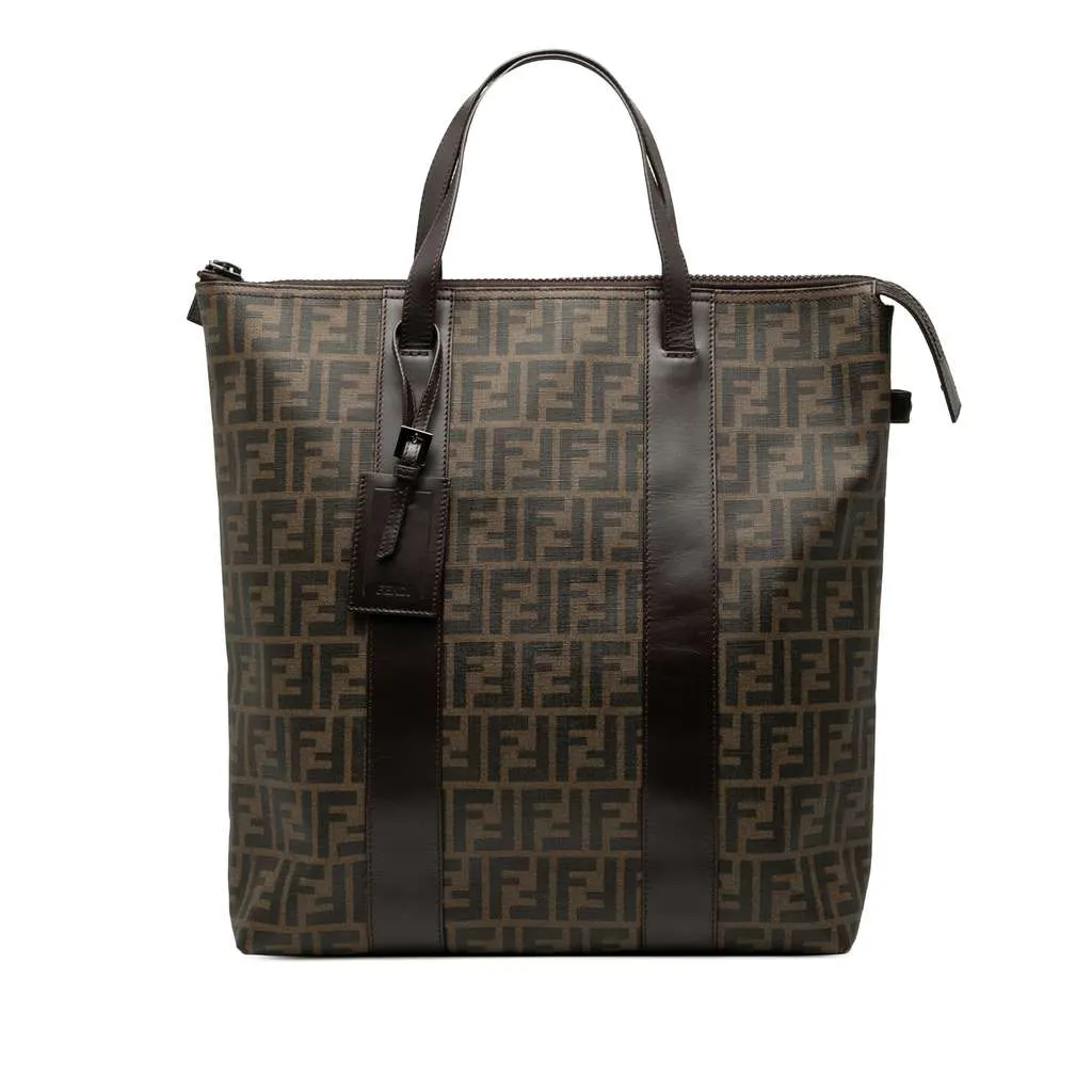 Fendi Zucca Spalmati Tote Brown Canvas Very good - Front View
