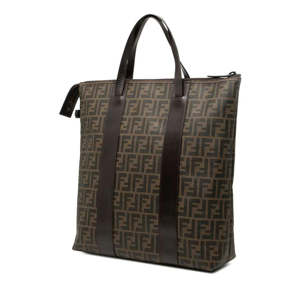 Fendi Zucca Spalmati Tote Brown Canvas Very good - Back View