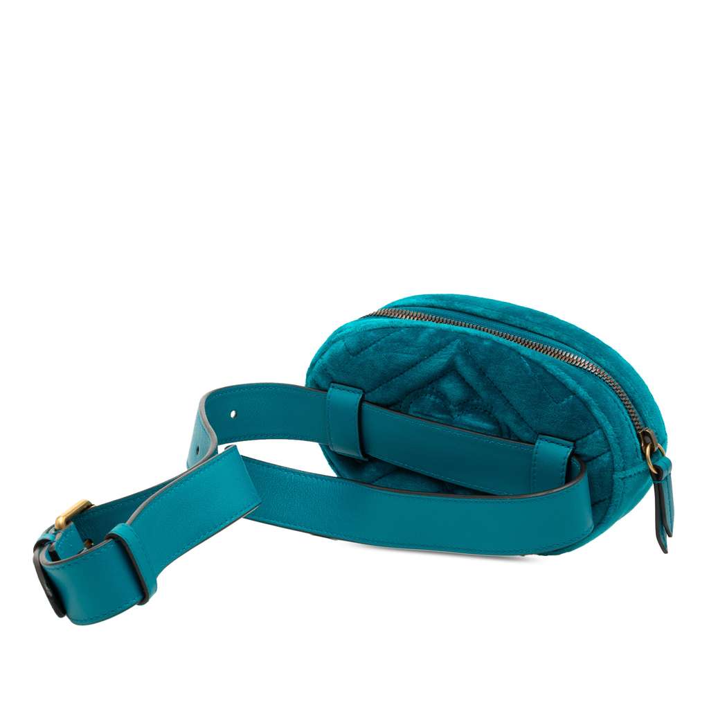 Gucci GG Marmont Velvet Matelasse Belt Bag - 2