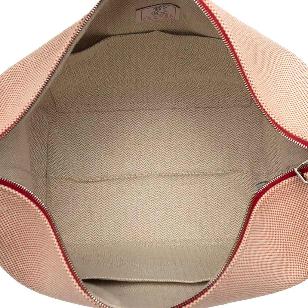 Hermès Large Canvas Bride A Brac Cabriole Case Orange Canvas Very good - Model View