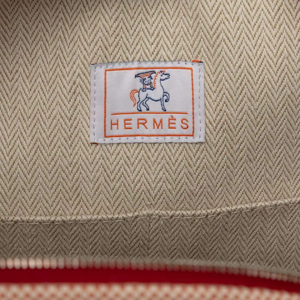 Hermès Large Canvas Bride A Brac Cabriole Case Orange Canvas Very good - Box View