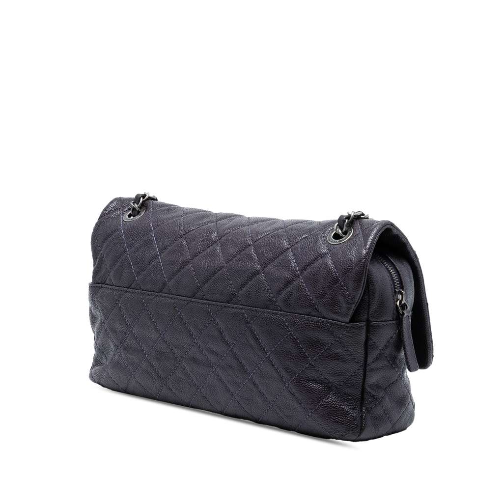 Chanel Jumbo Quilted Iridescent Caviar Easy Flap - 2