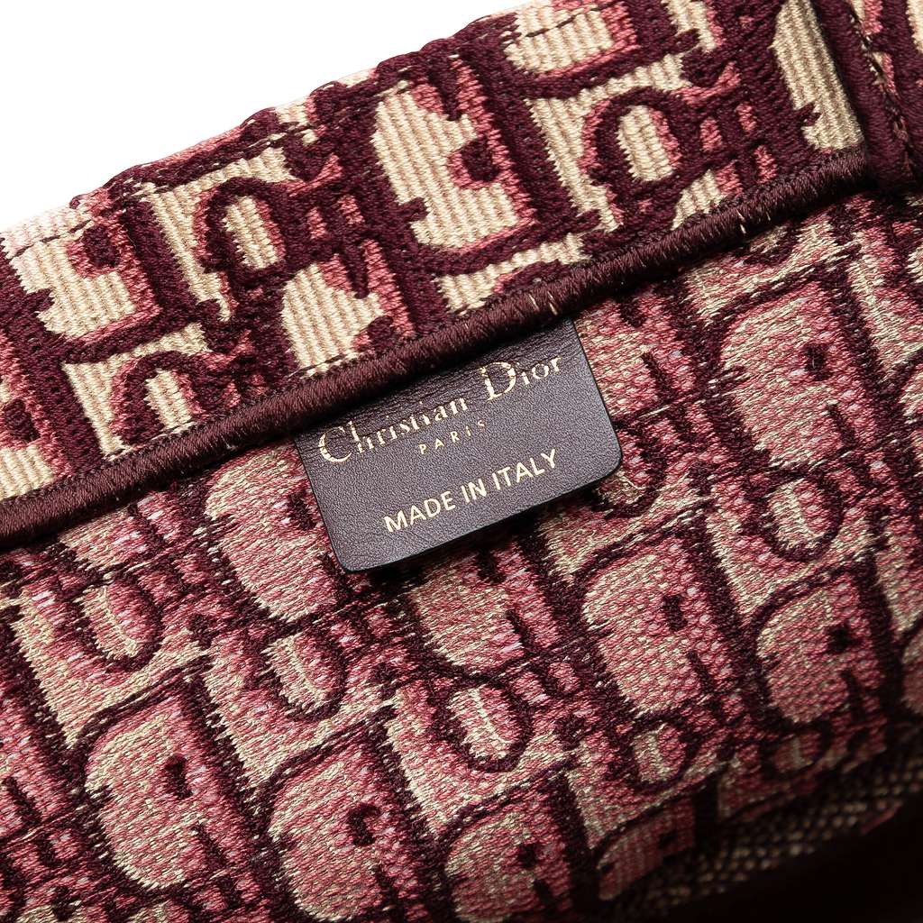 Dior Large Oblique Embroidered Canvas Book Tote - 5