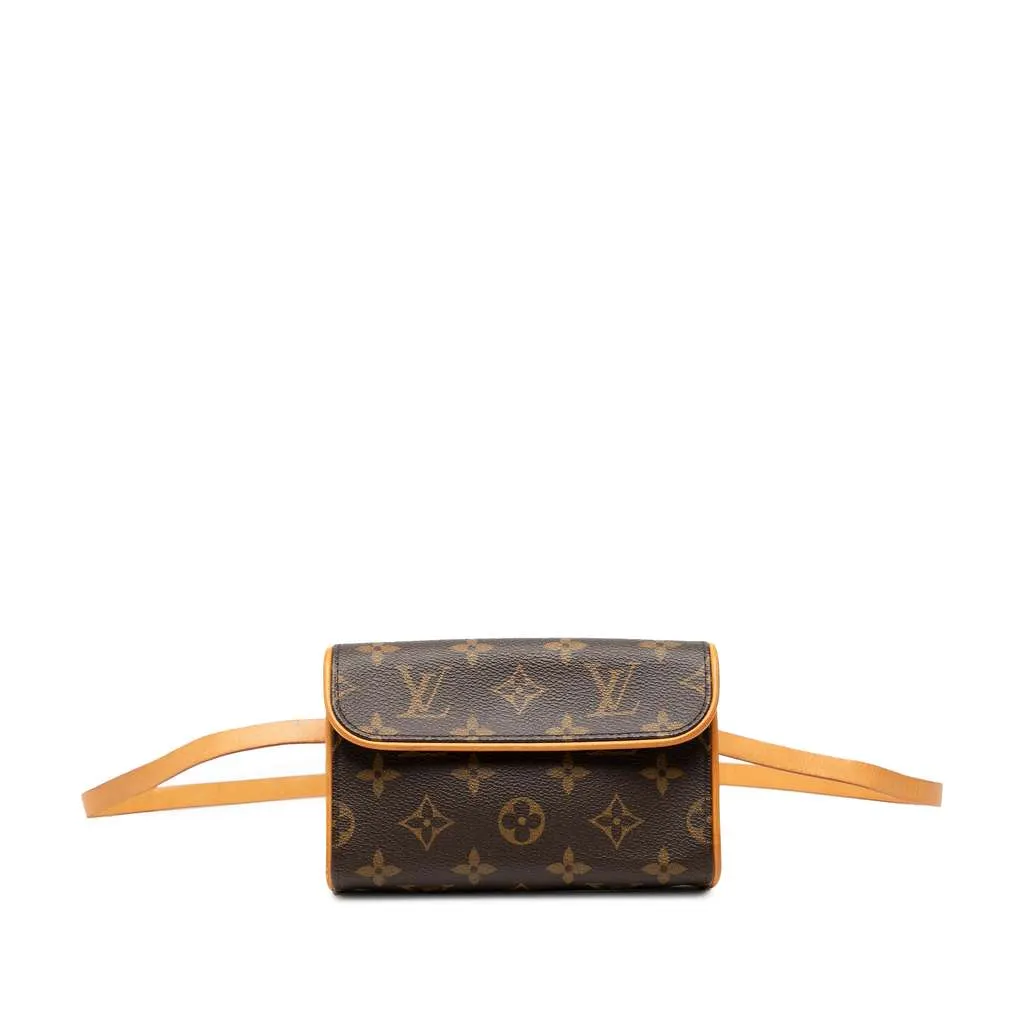 Louis Vuitton Monogram Pochette Florentine Brown Very good - Front View