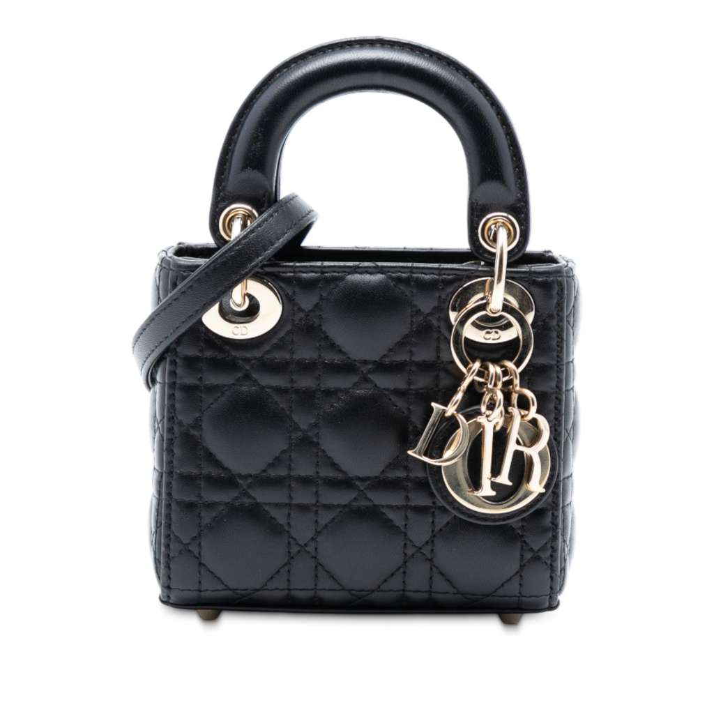 Dior Micro Lambskin Cannage Lady Dior