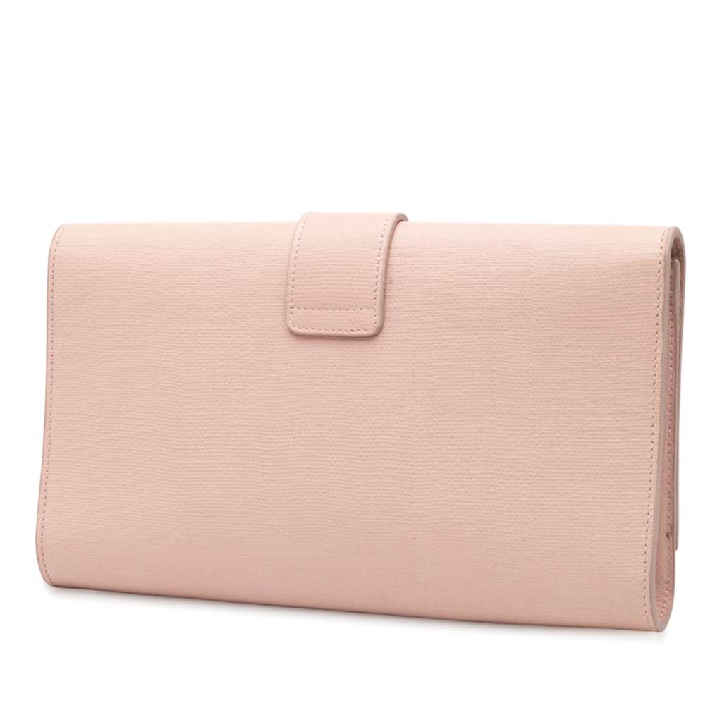 Saint Laurent Textured Leather Chyc Ligne Clutch - 2