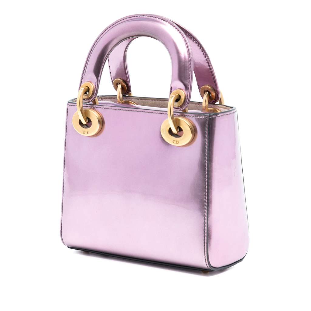 Dior Mini Metallic Patent Lady Dior - 2