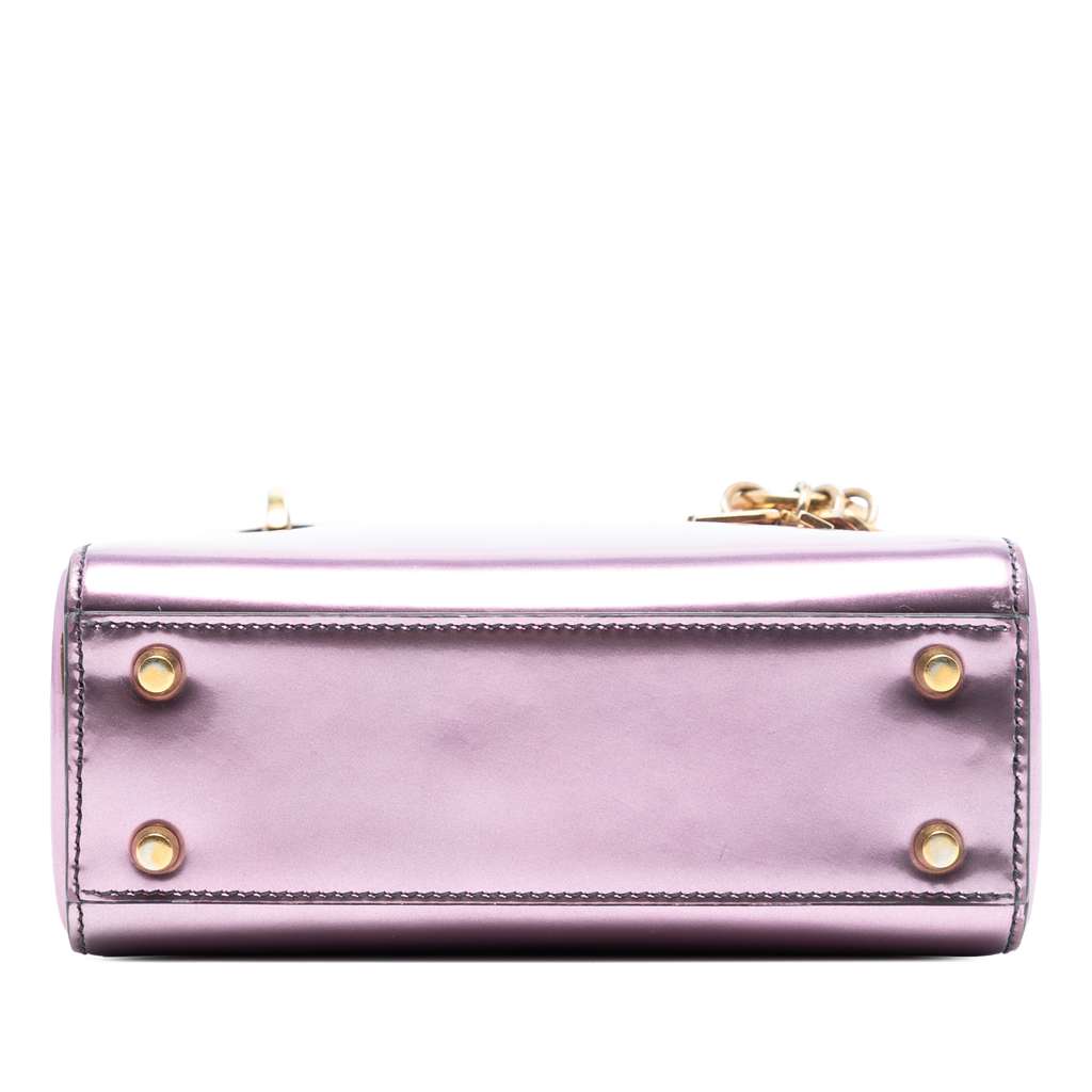 Dior Mini Metallic Patent Lady Dior - 3