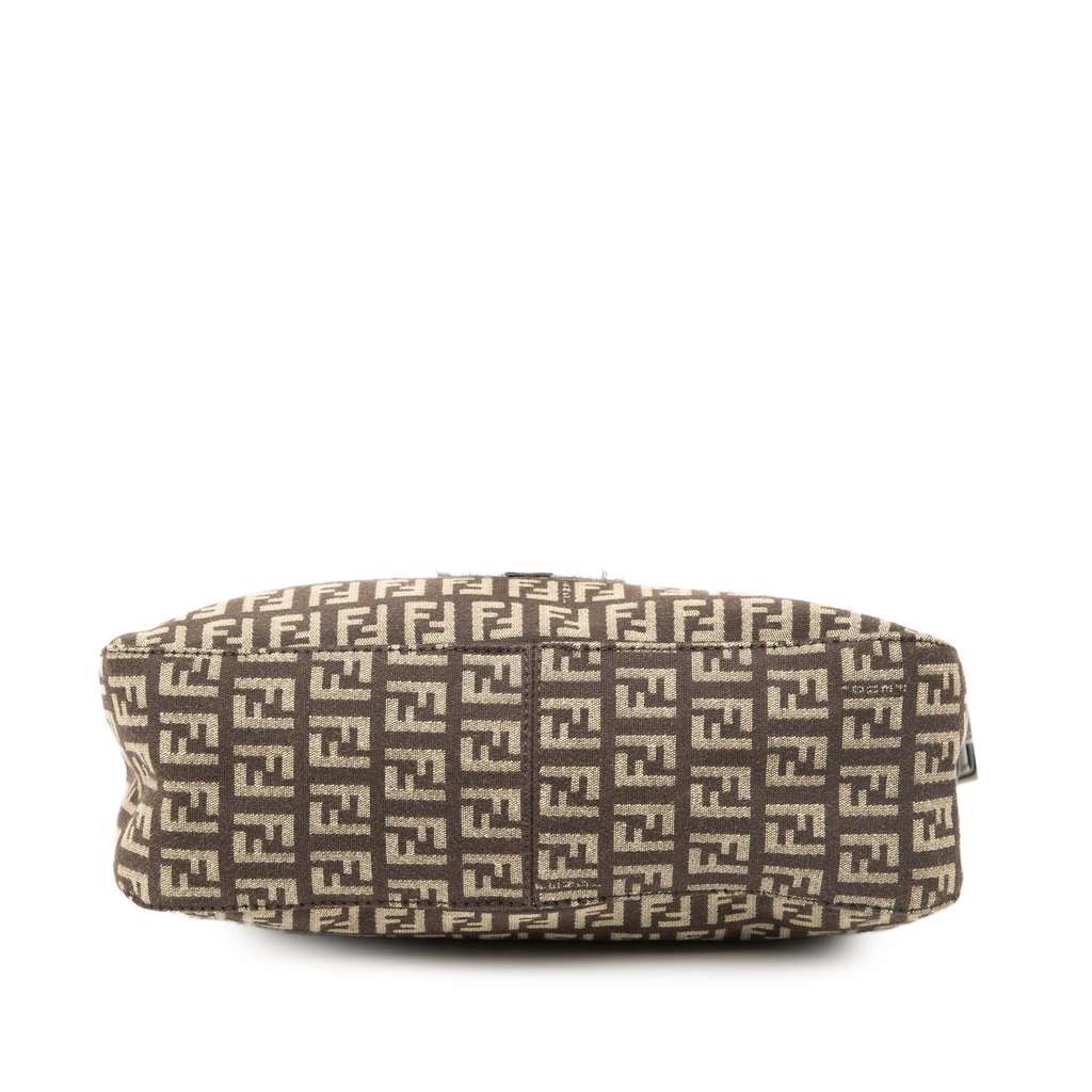Fendi Zucchino Canvas Double Flap Shoulder Bag - 3