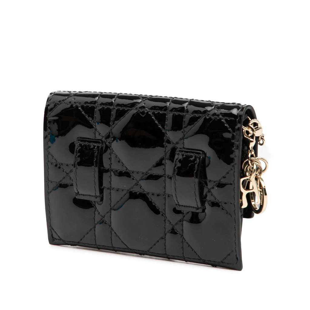 Dior Nano Patent Cannage Lady Dior Chain Convertible Belt Pouch - 2