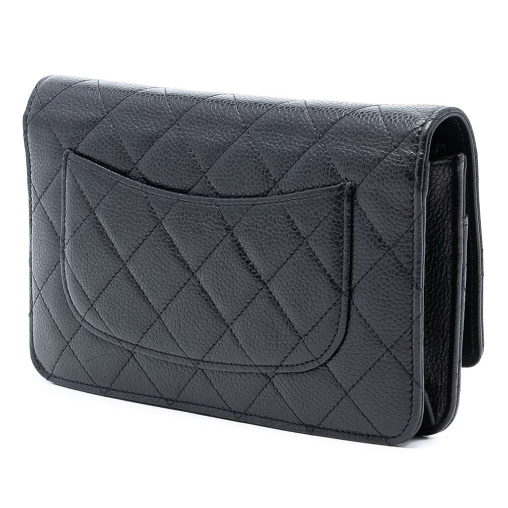 Chanel CC Quilted Caviar Wallet on Chain - 2